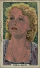 1930s Gallaher Film Stars VIRGINIA BRUCE Tobacco Cigarette Movie Card picture