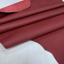 Avetco Premium Goatskin Nappa Soft Leather Hide RED  2 oz Thickness picture