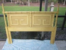 Full Queen Headboard Hollywood Regency Chinoiserie Dixie Shangri-La Faux Bamboo picture