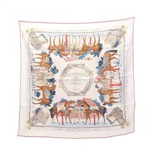 HERMES Carre 70 EQUIPEMENTS a Cheval SUR l'Elegance Scarf Stole silk Preowned picture