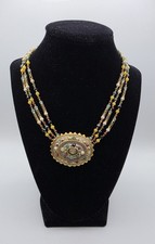 Michael Golan Oval Multicolored Stones Necklace Choker RARE 17