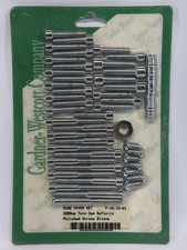 00-06 Harley Softail Polished Chrome Allen Trans Side Cover Bolts Hardware Kit picture
