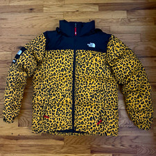 Supreme x The North Face Mens XL 700 Puffer Jacket Leopard Print Full Zip picture