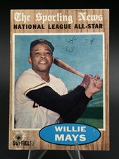 1962 Topps - All-Star Willie Mays #395 All-Star - POOR - Hole picture