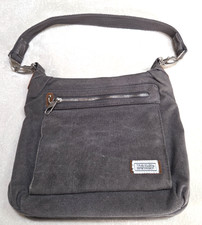 Travelon RFID Anti-Theft Heritage Hobo Crossbody Bag Gray Canvas Zip Pockets picture