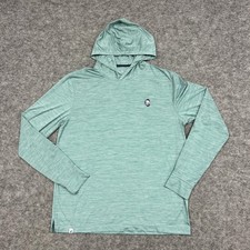 Johnnie-O X Swag Golf Hoodie Mens M Green Talon Featherweight Performance Casual picture
