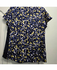 Tail Women’s 1/4 Zip Mock Neck Stretch Floral Activewear Top Navy L great shape picture