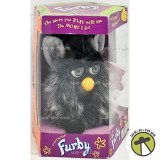 Electronic Furby Toy Black and Silver 1999 Tiger Electronics Hasbro 00660 picture