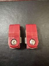 VINTAGE Molded Cardinal Shock Blockers Game Used FOOTBALL HELMET Decals picture