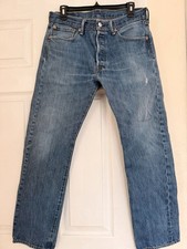 Levi’s 501 Original Fit Men’s Jeans 32x30 Blue Denim Button Fly 00501-0193 picture