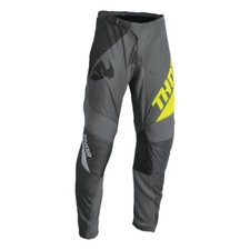 Thor Sector Edge Gray and Acid Green MX Off Road Pants - Youth Sizes 18 - 28 picture