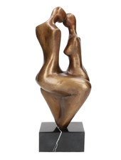 Bronze Couple Modern Women Statue Lady Sculpture Marble Art Female Man Decor Lov picture