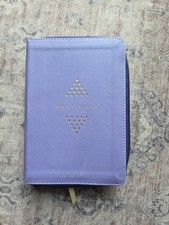 NLT New Living Translation Diamond Lavender Leatherlike Zippered Bible picture