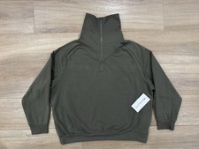 New Athleta Easy Fleece 1/4 Zip Sweatshirt XL Relaxed Green/Gray Boho Athleisure picture
