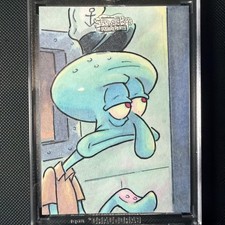 💥MAKE OFFER💥2025 Topps Chrome Spongebob - Squidward 1/1 Sketch/Auto picture