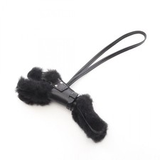 HERMES Buddy bag charm U Agneau milo Mouto Black Used Women SHW picture