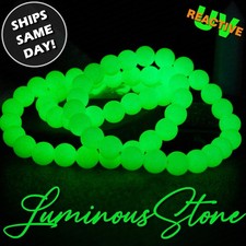 Green Luminous Stone Crystal Bracelet UV Reactive Handmade Jewelry Neon Beads picture