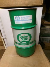 Quaker State Oil Corp Lubricant 16 Gallon Drum Barrel Garbage Can Man Cave picture