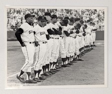 Undated press photo - Willie Mays and 1960's San Francisco Giants Lineup - 8x10 picture