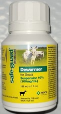 Merck Safe-Guard Goat Dewormer, 125mL fenbendazole *READ ENTIRE DESCRIPTION* picture