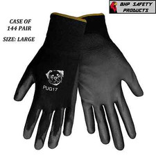 GLOBAL GLOVE PUG17-L POLYURETHANE PU COATED WORK GLOVES SIZE LARGE (144 PAIR) picture