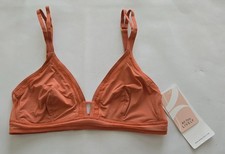 All You Lively Women's Stripe Mesh Wireless Bralette Terracotta picture