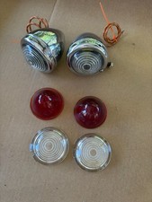 2 - Vintage Bullet Backup Lights Glass Lens- 1930/40s Chevy Guide B-31 picture