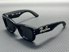 RAY BAN RB4940B 686487 Black Strass Grey Wayfarer Puffer Unisex 47 mm Sunglasses picture