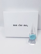 mon cher moi, Stamp Ring sz 6 MCM Blue picture