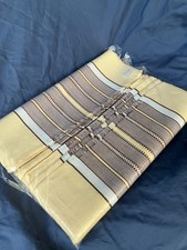 12 loom-woven Philippines cotton placemats CONTINUOUS UNCUT NWT brown, yellow picture