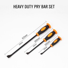 HORUSDY 3PC Pry Bar Set Nail Puller Crowbar Chisel 17