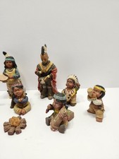 Vintage  Native American Figurines Lot of 10 picture