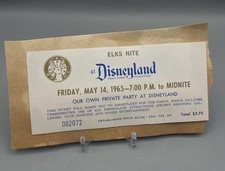 Vintage Disneyland Admission Ticket 1965 Special Event Night picture
