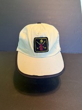 Vtg 1960s 70s Golf Patch Cap Made in Japan Green Underbrim Unstructured Strap picture