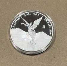 2018-Mo Mexico 5 Onzas Proof 5 Ounce Silver Libertad  Ounce Oz picture