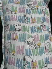 Vintage Cannon Peanuts Snoopy comforter Blanket Twin 86”x62”double sided Ha ha picture
