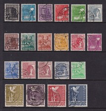 GERMANY 1947-48 Allied Occupation Work/Doves set of 21 SG 928-948 Used (CV £160) picture