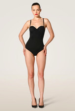 WOLFORD Mat De Luxe Forming String Bodysuit in Black SZ MD picture