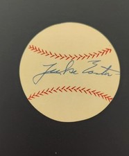Luke Easter Signed Paper Baseball Cleveland Indians Buffalo Bisons Red Wings picture