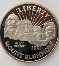 1991 S 🇺🇸 US MOUNT RUSHMORE 🏔 COMMEMORATIVE Half Dollar 50c COIN 💎 GEM PROOF picture