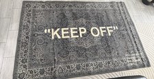 IKEA Virgil Abloh 'Keep Off' Rug 200x300 cm Grey/White picture