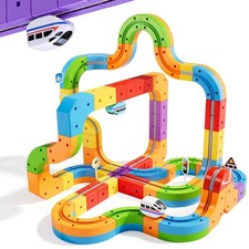 Electric Train Set for Kids, 3D Infinity Cube Track STEM Toy 123PCS | Build l... picture