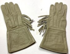 INDIAN WARS US ARMY CAVALRY LEATHER GAUNTLETS GLOVES W/FRINGES-XLARGE picture