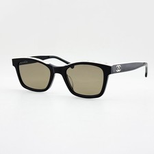 Chanel CH5417 501 Black Beige Square Sunglasses Gray Lens 54-22-140 picture