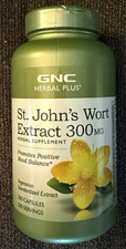 GNC Herbal Plus St John’s Wort Extract 300mg 200 Capsules NEW Sealed EXP 09/27 picture