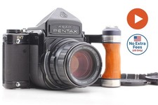 [ MINT w/ Grip Strap ] Pentax 6x7 Eye Level SMC T Takumar 105mm f/2.4 From JAPAN picture