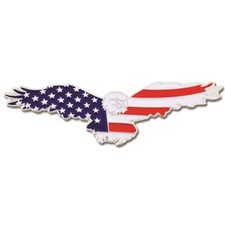 PinMart's American Flag Patriotic Soaring Eagle Enamel Lapel Pin picture