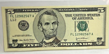 $5 2003-A   FL-A BLOCK (fw)   SAN FRANCISCO CRISP UNCIRCULATED CURRENCY BANKNOTE picture