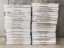 HUGE 600+ LOT of Verbage Polymer & Rubber Cling Mounted Stamps In DVD Cases picture