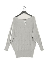 Mint Velvet Women's Jumper UK 16 Grey Viscose with Nylon, Elastane Pullover picture